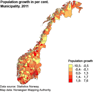 Population growth. Municipality. 2011 