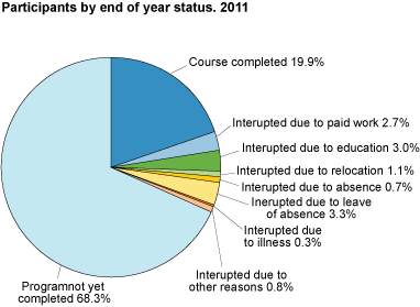 Participants by end of year status. 2011.