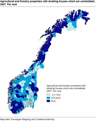 Agricultural and forestry properties with uninhabited dwelling houses. 2007