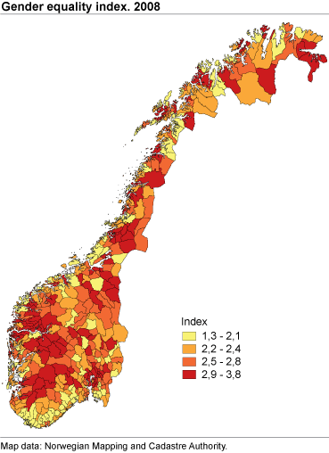 Gender equality index. 2008