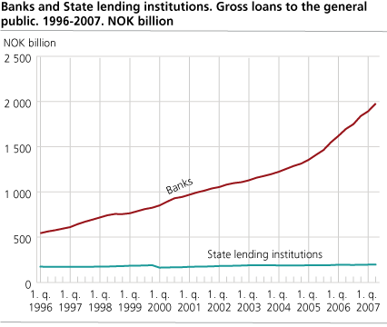 Banks and state lending institutions. Loans to the general public. 1996-2007