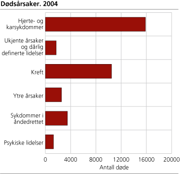 Dødsårsaker. 2004