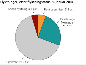 Hovedpersonflyktninger. 1. januar 2004