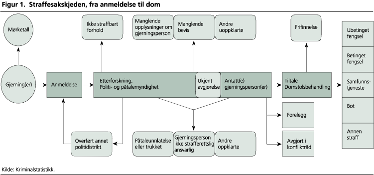 Straffesakskjeden, fra anmeldelse til dom