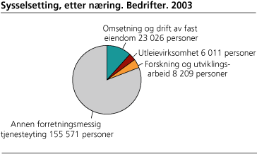 Sysselsetting, etter næring. Bedrifter. 2003