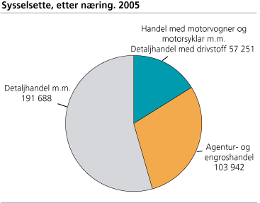 Sysselsette, etter næring. 2005