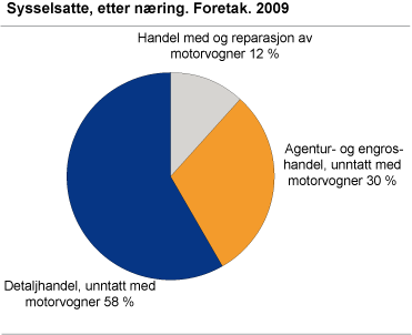 Sysselsatte, etter næring. Foretak. 2009