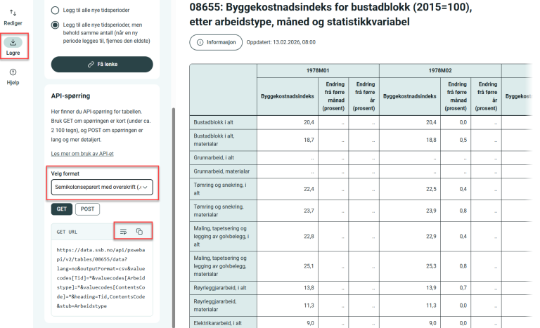 Kopiering av GET-lenke.
