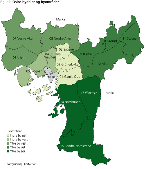 oslo vest kart Fortsatt Store Forskjeller I Levealder I Oslo Ssb oslo vest kart