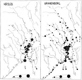 Figur: Kartogram over hvor skolebarna fra Hersleb og Uranienborg ferierte Figur: Kartogram over hvor skolebarna fra Hersleb og Uranienborg ferierte