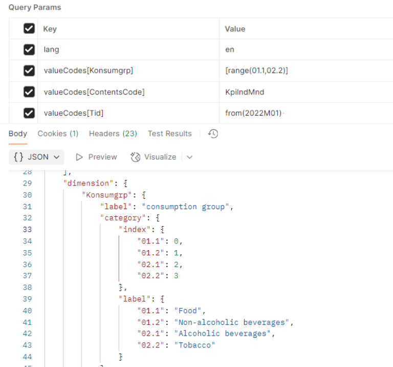 Section of table 03013 to retrieve all values ​​in the range from x to y.
