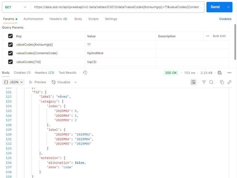 Excerpt from table 03013 with two-digit code (??) and for all months in 2020 (2020*).