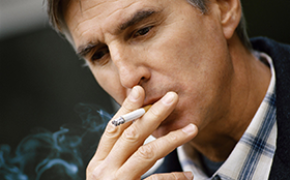 Middle-aged keeps on smoking