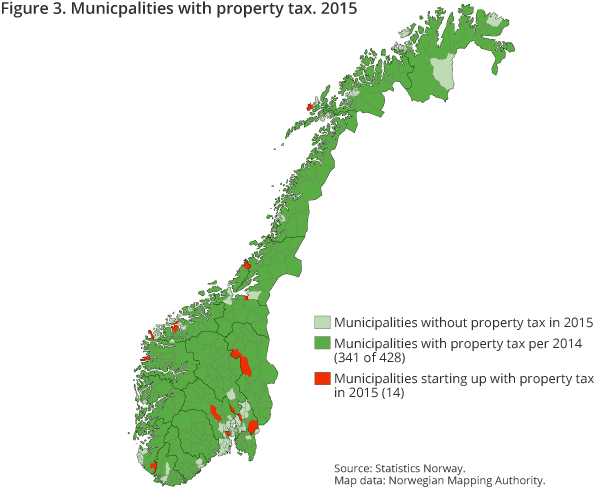 Figure 3. Municpalities with property tax. 2015