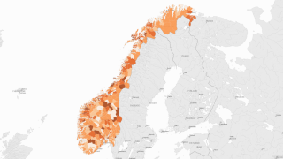 norgeskart med kommuner