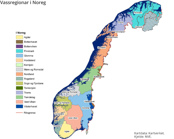 Vassregionar i Noreg