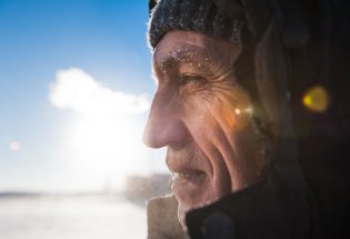 Mann på Svalbard